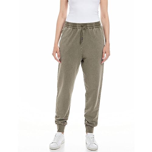 REPLAY Damen W8055C Lässige Hose, 238 Army Green, S von Replay