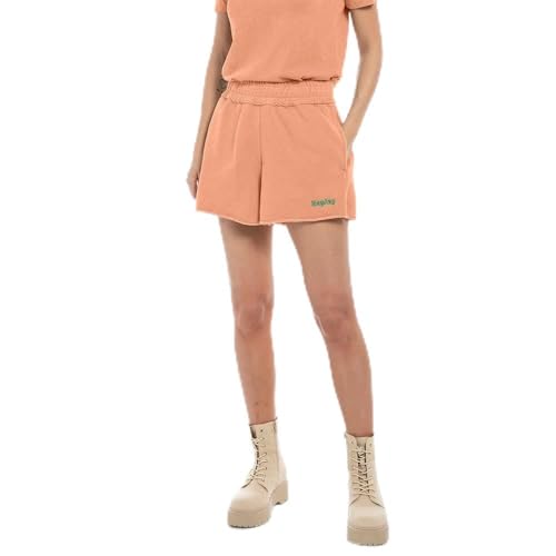 REPLAY Damen W8070 Lässige Shorts, 267 Pagoda RED, S von Replay