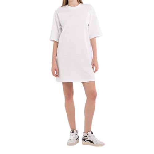 Replay Damen Kleid Kurzarm T-Shirt Kleid, Optical White 001 (Weiß), XL von Replay