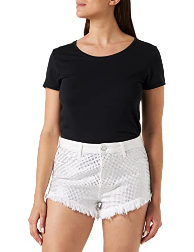 REPLAY Damen WB425B Jeans-Shorts, 100 Optical White, 27 von Replay