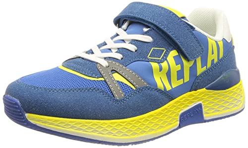 REPLAY HYBRID JR Nylon Sneaker, 875 ROYAL Yellow, 32 EU von Replay