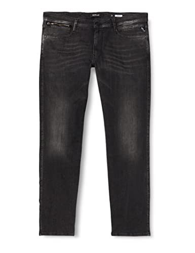REPLAY Herren Anbass Coin Zip Jeans, Grau (097 Dark Grey), 29W / 34L von REPLAY