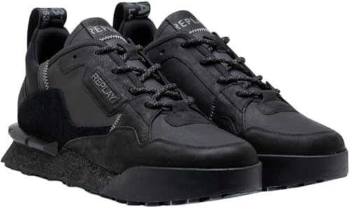 REPLAY Herren Field Melt Sneaker, 003black, 45 EU REPLAY Herren Field Melt Sneaker, 003black, 45 EU von REPLAY