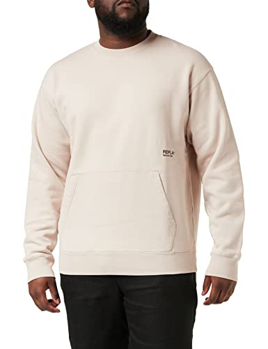 REPLAY Herren M6054 .000.23040P Sweatshirt, 820 Cream, S von Replay