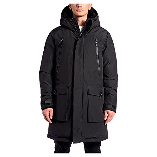 REPLAY Herren M8274 Jacke, 098 Black, L von Replay