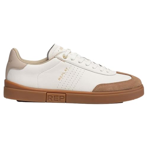 REPLAY Herren POLYS M Scent Sneaker, 3467 Off White Pecan, 46 EU von Replay