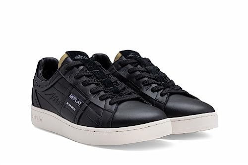 REPLAY Herren Smash Lay New Sneaker, 003 Black, 45 EU REPLAY Herren Smash Lay New Sneaker, 003 Black, 45 EU von REPLAY