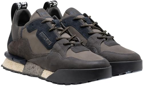 REPLAY Herren Field Melt Sneaker, 197dk Grey Navy, 45 EU von Replay