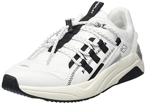 REPLAY Herren TENNET Sport Wipe 2 Sneaker, 062 White Black, 41 EU von Replay