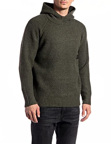 REPLAY Herren UK8511 Kapuzenpullover, 950 Olive, XXL von Replay