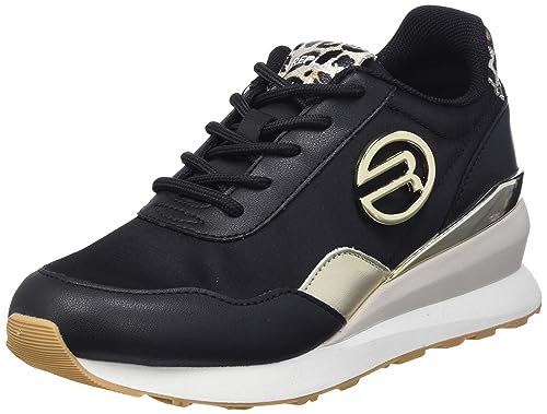 REPLAY Jungen Mädchen Electra JR 2 Sneaker, 168 Black LT Gold, 33 EU von Replay