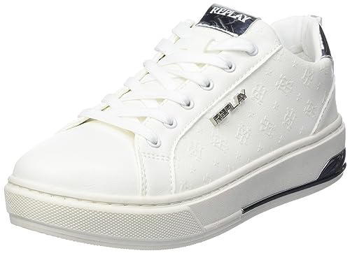 REPLAY Jungen Mädchen Fusion JR-3 Sneaker, 081 White Silver, 29 EU von Replay