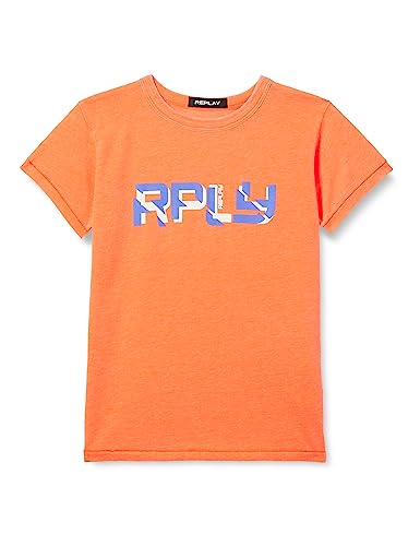 REPLAY Jungen SB7360 T-Shirt, 648 Melon, 8A von Replay