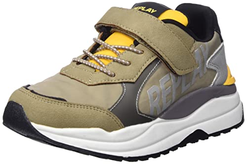 REPLAY MERAK JR-LACE UP Shoe Boy Sneaker, 3117BEIGE Mustard, 37 EU von Replay