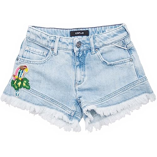 REPLAY Mädchen JERIN Jeans-Shorts, 011 SUPER Light Blue, 16A von Replay