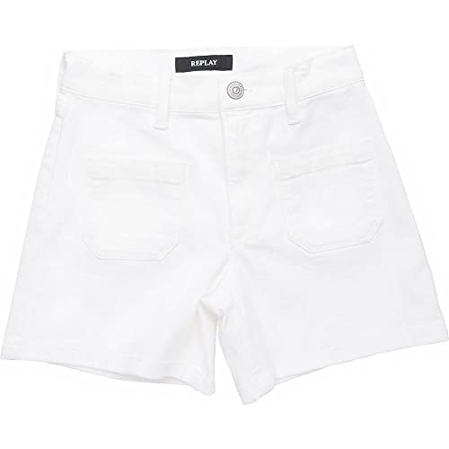REPLAY Mädchen SIJAN Shorts, 001 White, 6A von Replay