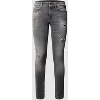 Replay Skinny Fit Jeans aus Bio-Baumwolle Modell 'New Luz' in Silber, Größe 32/30 von Replay