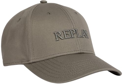 REPLAY Unisex AX4161 Baseballkappe, 0844 Dusty Olive, One Size von Replay