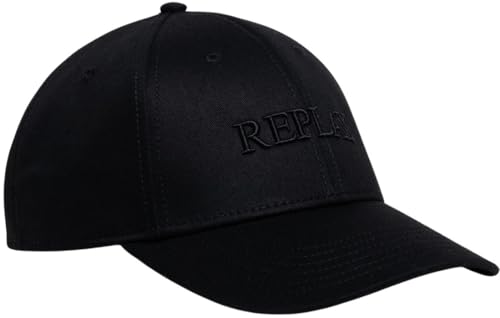 REPLAY Unisex AX4161 Baseballkappe, 998 TOTAL Black, One Size von Replay