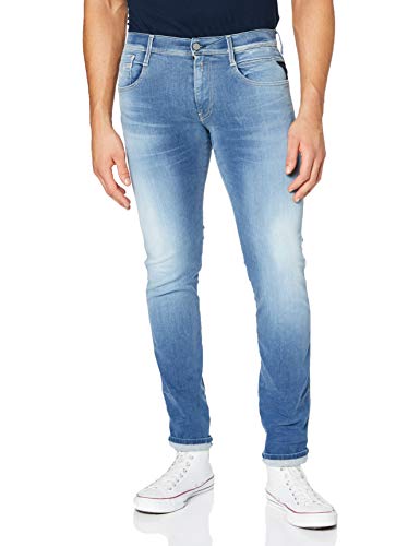 Replay Herren anbass hyperflex re-used Jeans, Blau (9 Medium Blue), 32W / 32L EU von Replay