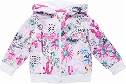 Replay Baby-Mädchen Pg2416 Kapuzenpullover, 010 All Over Pink Tropics, 24 Monate von Replay