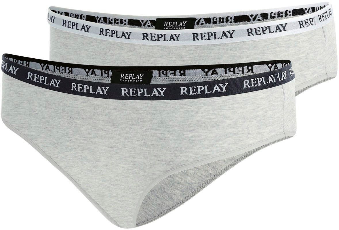 Replay Bikinislip »LADY SLIP Style 1 T/C 2pcs waterfall pack« (Packung, 2er-Pack) mit Logoschriftzug von Replay