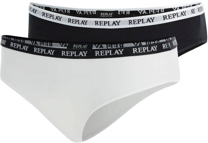 Replay Bikinislip LADY SLIP Style 1 T/C 2pcs waterfall pack (Packung, 2er) mit Logoschriftzug von Replay