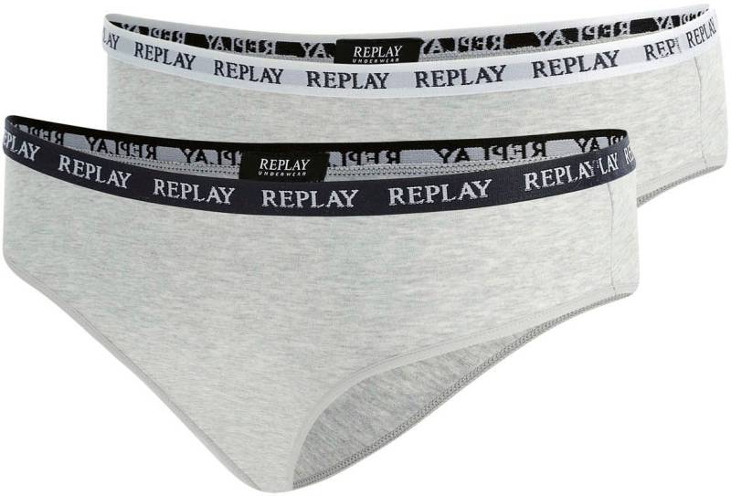 Replay Bikinislip "LADY SLIP Style 1 T/C 2pcs waterfall pack", (Packung, 2er-), mit Logoschriftzug von Replay