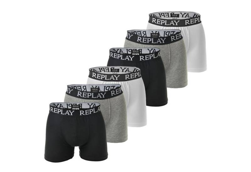 Replay Boxer Herren Boxershort 6er Pack Baumwollmischung (Packung, 6er Pack) von Replay