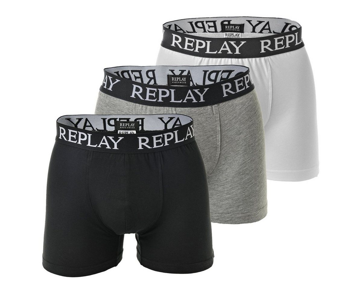 Replay Boxer Herren Boxershorts, 3er Pack - Unterhosen von Replay