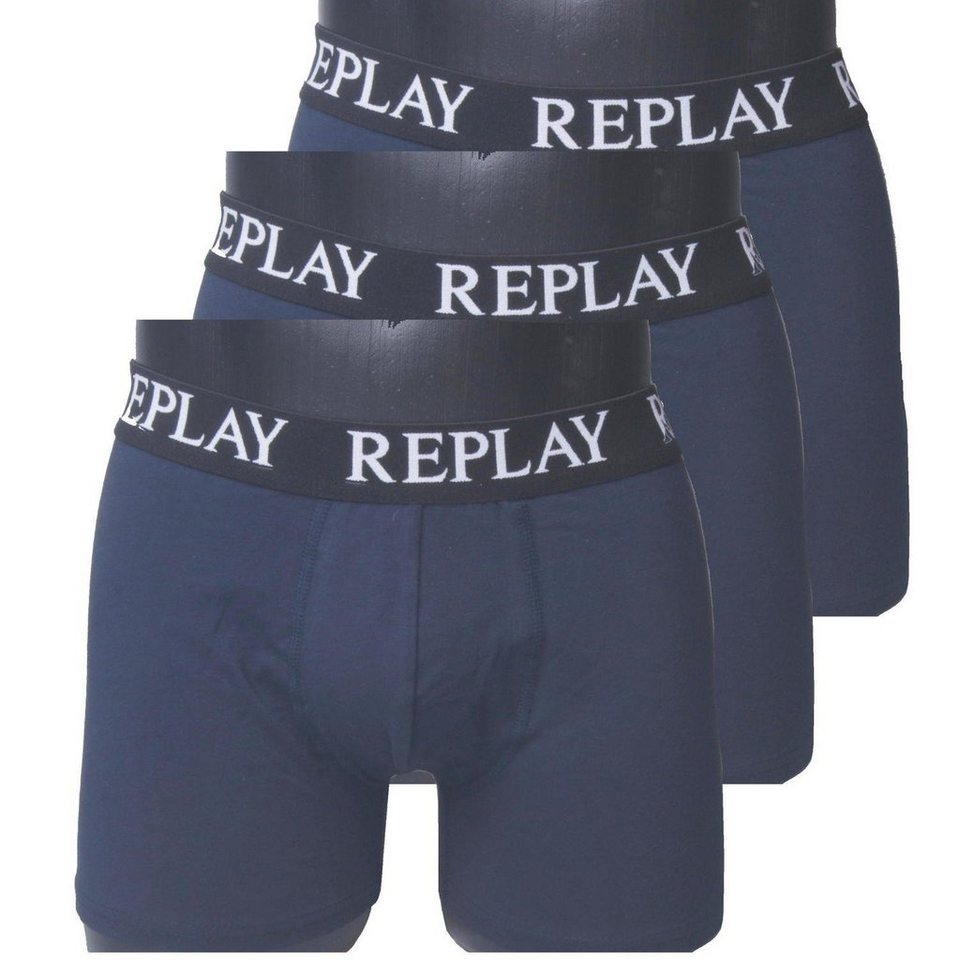 Replay Boxershorts Herren Boxershorts in 3er Pack (3-St., 1 x 3 Stk) von Replay