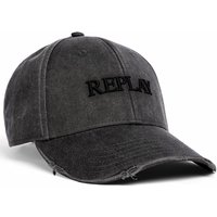 Replay Cap aus Baumwoll-Denim im Used-Look in 0 von Replay