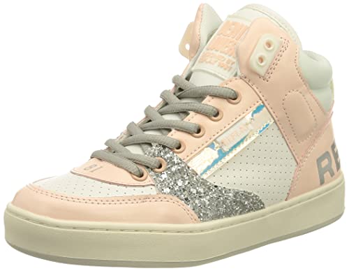 Replay Cobra Mid Girl Sneaker, 3067 Lt Pink Silver White, 36 EU von Replay