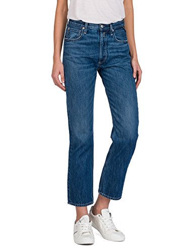 Replay Damen Alexys Straight Jeans, Blau (Mid Blue Denim 9), 27W / 30L von Replay