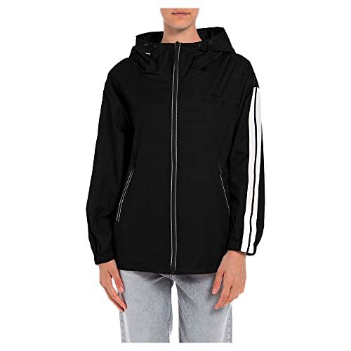 Replay Damen Anorak mit Kapuze, Black 098 (Schwarz), M von Replay