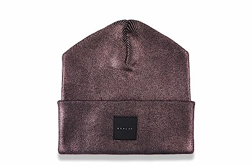 Replay Damen Aw4295 Beanie-Mütze, 316 LAMINATED PINK, Einheitsgröße von Replay