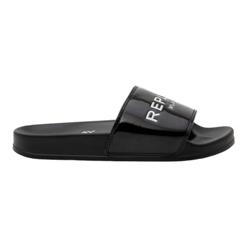 Replay Damen Badeschuhe Slipper, Schwarz (Black 003), 37 von REPLAY
