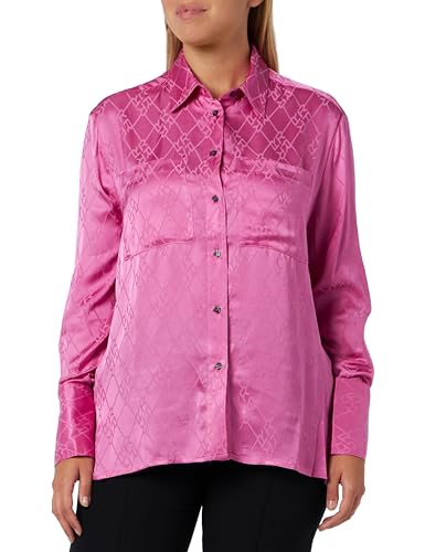 Replay Damen Bluse Langarm mit Kragen, Fuxia 069 (Violett), S von Replay