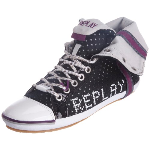 Replay Damen Brooke Perfed Schnürschuh, Schwarz, 38 EU von Replay