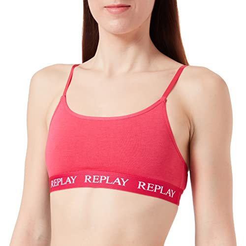 REPLAY Damen Casual Sport-BH, Fuxia/White, M von Replay