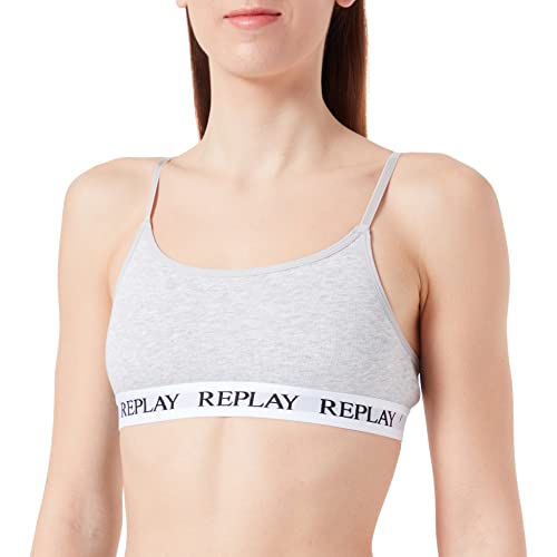 Replay Damen Bralette Größenverstellbar, J621 (Grau), L von Replay