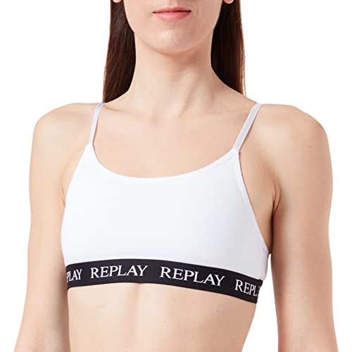 Replay Damen Bralette Größenverstellbar, W030 (Weiß), L von Replay