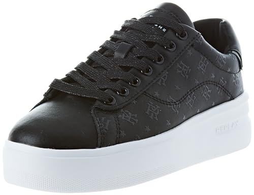 Replay Damen Cupsole Sneaker University W Allover 2 Schuhe, Schwarz (Black 003), 39 von Replay