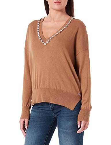 REPLAY Damen DK1460 Pullover, 989 Brown, M von Replay