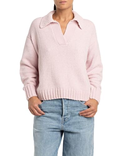 Replay Damen DK6057 Pullover, 066 Bubble PINK, S von Replay