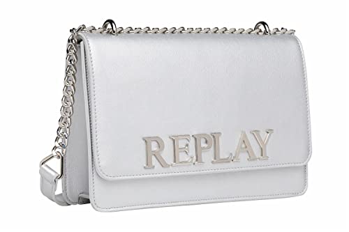 Replay Damen Handtasche aus Kunstleder, Silver 036 (Silber), Onesize von Replay