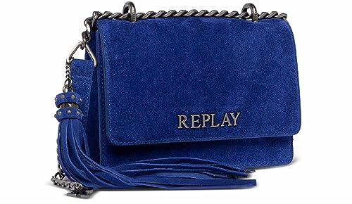 Replay Damen Handtasche aus Wildleder, Blue China 521 (Blau), Onesize von Replay