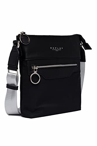 REPLAY Damen FW3287.000.A0441A Schultertasche, 098 Black von Replay