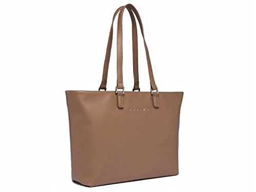 Replay Damen Shopper Tasche aus Kunstleder, Beige (Dirty Pale Beige 074), Onesize von Replay