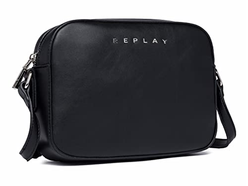 Replay Damen Shopper Tasche aus Kunstleder, Schwarz (Black 098), Onesize von Replay